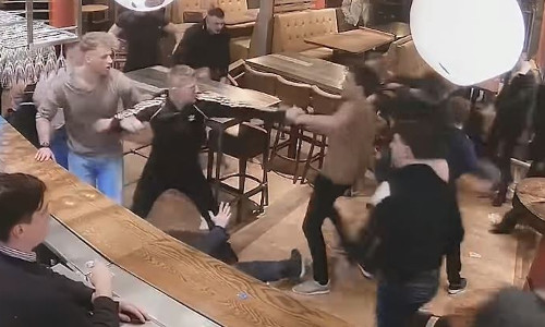 Top 9 Surveillance Videos of the Week: Brutal Barroom Brawl Erupts in England